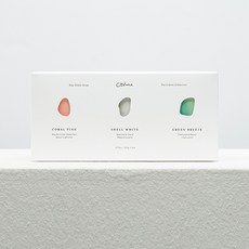 Creme 海玻璃皂 粉紅色 + 白色 + 綠色 A套組, 1套