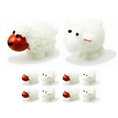 SOFTHOLIC 小羊玻璃盆景花盆室內裝飾品 2款 x 5件組, 混色