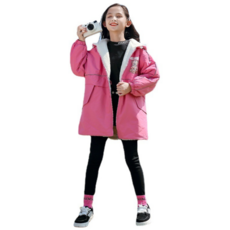 天使眼女童款熊雙面長夾克