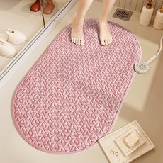 데이소이 심플 미끄럼방지 욕조 욕실 발판매트 69 x 39 cm, NO 09 마름모 핑크, 1개