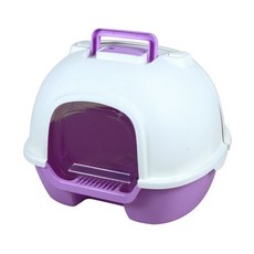 Solid Room後開式半密閉型貓砂盆, 1個, 紫色