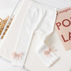 HARAROI 女童蝴蝶結公主荷葉邊內搭褲
