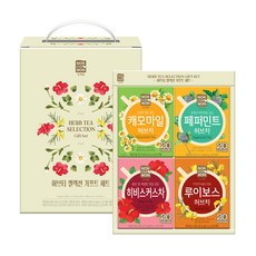 NOKCHAWON 綠茶園 精選茶禮盒組, 洋甘菊茶 1g 20入+薄荷茶 0.8g 20p+木槿花茶 0.9g 20入+南非國寶茶 1.2g 20入, 1盒