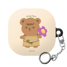 Mond Mond 核桃熊S2 Galaxy Buds Pro / Buds Live 硬殼保護殼 + 鑰匙圈, 單一商品, 花藝師, 1個