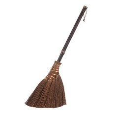 SHIMOYAMA 日式紫竹柄天然棕櫚掃把 50cm, 1支, 棕色