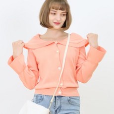 페이퍼먼츠 러플 넥 러블리 카라 니트 블라우스 12994