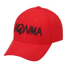 HONMA 男士棒球帽 高爾夫球帽 HMGQ017R004 230, 紅色的