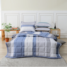 코잠데이 국내 제조 모던 새미 사계절 이불 + 패드 + 베개커버 세트