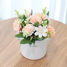 도시정원 손잡이 믹스 알리움 조화 소품, 피치, 1개