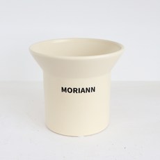 MORIANN 喇叭口陶瓷花盆, 1個, 奶油米色
