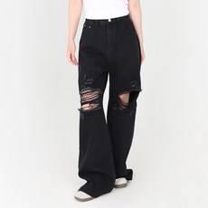 Dotif 女款Vernon寬版破洞牛仔褲 P24SS1-A0372