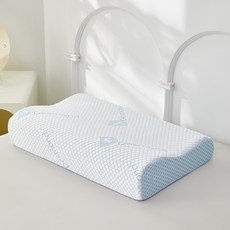 Ishur 伊舒爾 極冰感太空記憶枕 工學護頸型, 白色, 2個