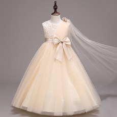 Bebemonstory 女童斜肩長洋裝