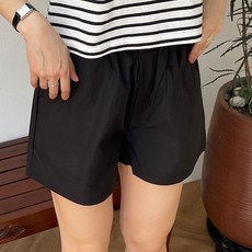 디아미뇽 여성용 로블 데일리 코튼 밴딩 숏팬츠