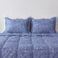 무이비엔 레즐리 베개커버 + 베개솜, 블루, 2개