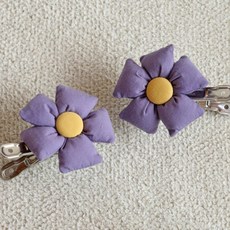 DECOTONIK 蓬鬆柔軟花朵窗簾夾 2入 9 x 7 cm, 紫罗兰色, 1套