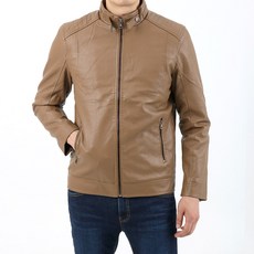 男款簡約皮革外套 KX133