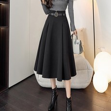 POPLARNC Solmona A字腰帶裙