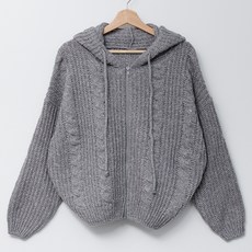 Compare 麻花連帽針織拉鍊外套 孕婦開襟衫