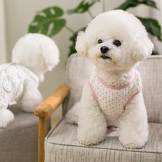 AMYLOVESPET 狗狗貓咪褶皺水滴背心, 粉紅色