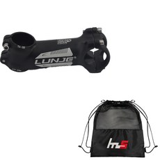 LUNJE 風格自行車把立 100 x 31.8 毫米 + 獨家袋套組 CYYP-81-4PU, 黑色（莖）, 1套