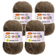 Yarna 100g 大容量高級菜瓜布編織線 4入 + A款印刷圖案 8種組合, 175 卡其棕, 1套