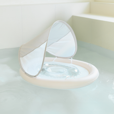 MomnLittle 嬰幼兒雙環學步泳圈, 1個, 粉米色