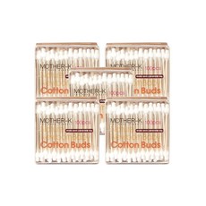 MOTHER-K 黏性幼兒棉棒 外用, 100入, 5盒