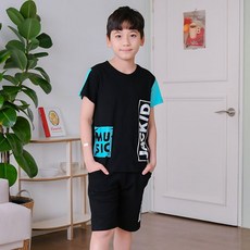jackid 男童透氣Two Block Block四分褲套裝