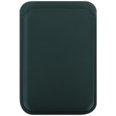 SINJIMORU 磁力強化 MagSafe M 維卡 皮革卡套, 深綠色, 1個