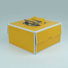 DesignPackage 蛋糕盒 愛 3號, 黃色, 10個