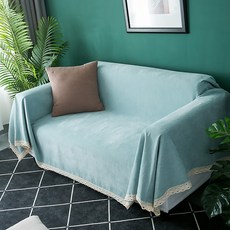 Market A 底部蕾絲素色沙發套, 薄荷綠