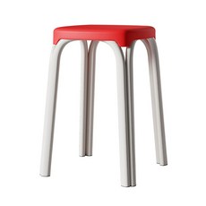 비올레따젬마 컬러풀 플라스틱 보조 스툴 29 x 33 x 48 cm, 레드, 1개