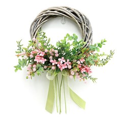 Garden in the City 含羞草布瓦花花圈, 粉紅色