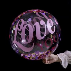 마켓감성 파티 장식 프린트 밥 볼 풍선, LOVE YOU, 5개