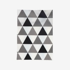 Derhappy 雙面防水圖案布料 4碼, 北歐三角 灰色