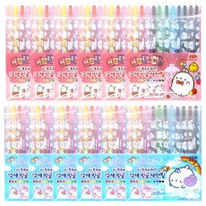 MOLANG 爆米花泛城bingle鉛筆粉紅色6p +藍色6p套組, 1套, 12 種顏色