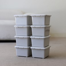 IRIS OHYAMA 愛麗思歐雅瑪 多功能彩色收納箱, 白灰色, 8個