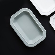 Syracuse CHINA 八角橢圓瓷盤 26cm, 1個, 自然灰色