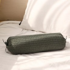 Green&Art 天空綁帶 100織顏料染蕎麥枕, 深綠色