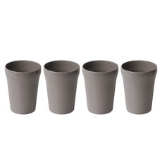 NIneware 簡約可重複使用咖啡杯 310ml, 4個, 灰色