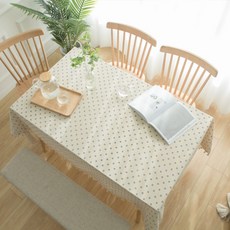 藍色雛菊圖案桌布, 混色, S