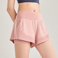 女款假兩件瑜珈短褲