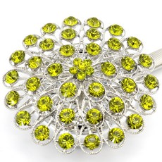 市集A 珠寶彩色花朵磁吸式窗簾綁帶 7.5 x 30 cm, 翡翠綠, 1個