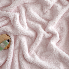 室內裝飾小物製作 雙面羊毛柔軟毛絨娃娃布料, 淺粉色, 1個
