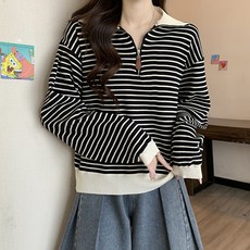 루나걸 여성용 번니 스트라이프 니트 L24WKN101009