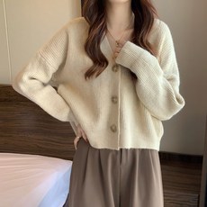 I'M MONG 女款Rookiever V領三釦針織開襟衫