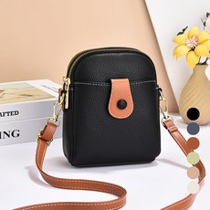 Elsso 手機迷你斜背包, 黑色