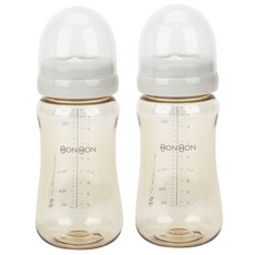 Daily Like Bonbon PPSU 嬰兒奶瓶 2 套 300ml, 無奶嘴, 淺灰色, 300毫升