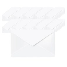 文具村 明信片卡片信封 大號, 100個, 白色